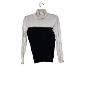 Calvin Klein black and white turtleneck sweater size small